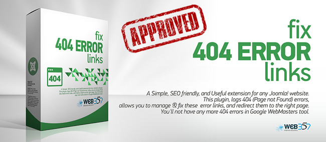 'Fix 404 Error Links' extension has been approved by the JED, the Joomla! Extensions Directory