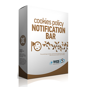 Cookies Policy Notification Bar Joomla! plugin by Web357